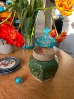 Frans oud Groene geglazuurde Gemberpot - grespot met deksel, Ophalen of Verzenden