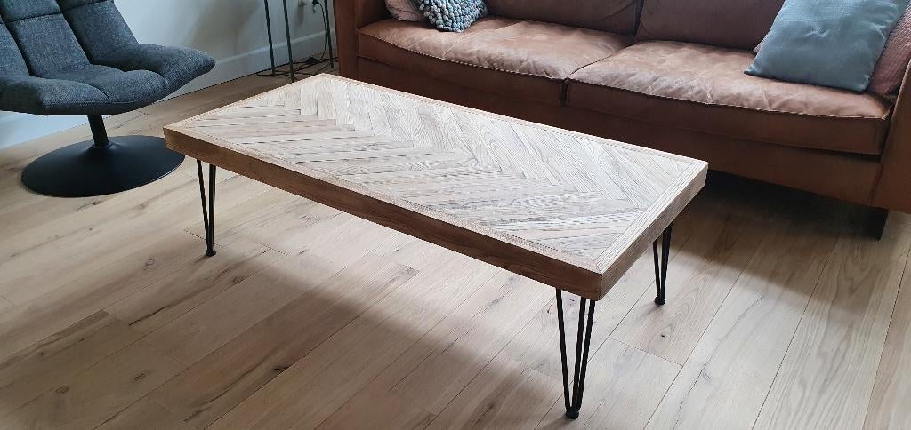 Tafelblad visgraat eikenhout, Huis en Inrichting, Tafels | Eettafels, Ophalen, 100 tot 150 cm, Eikenhout, 50 tot 100 cm