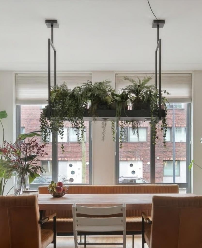 Prachtige Goossens Wonen hanglamp (excl. planten), Huis en Inrichting, Lampen | Hanglampen, Ophalen, Modern, Industrieel, Zo goed als nieuw