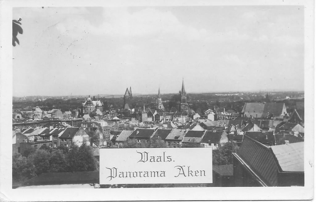 Vaals Panorama Aken., Verzamelen, Ansichtkaarten | Nederland, Ophalen of Verzenden, 1940 tot 1960, Gelopen, Limburg