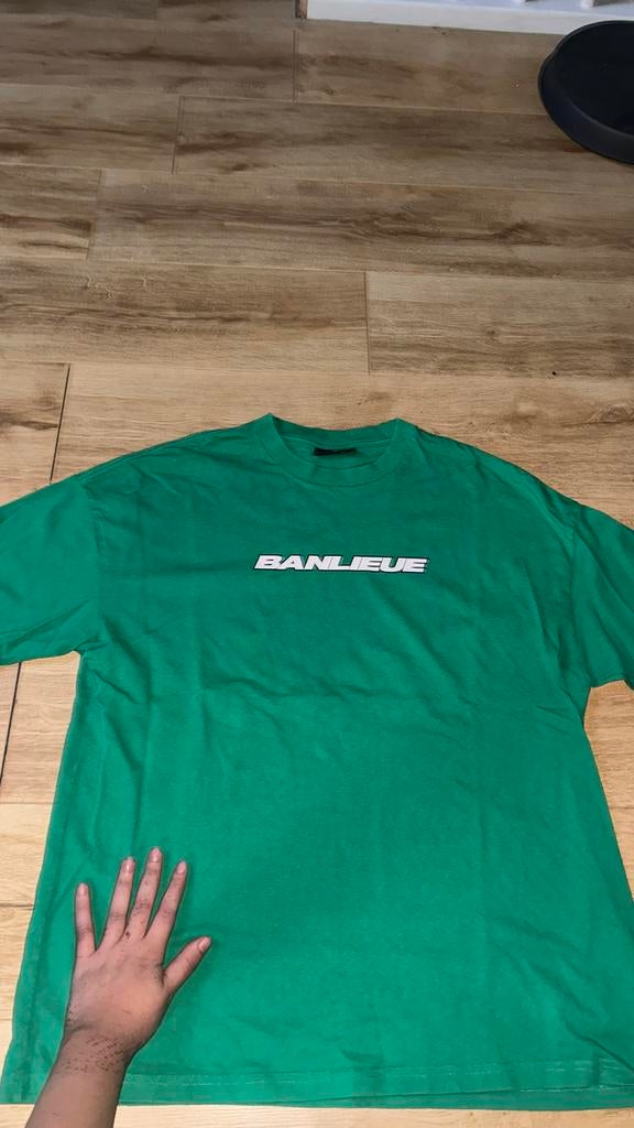 BANLIEUE T-shirt – Groen – Maat L (valt oversized), Ophalen, Zo goed als nieuw, Maat 52/54 (L), Groen