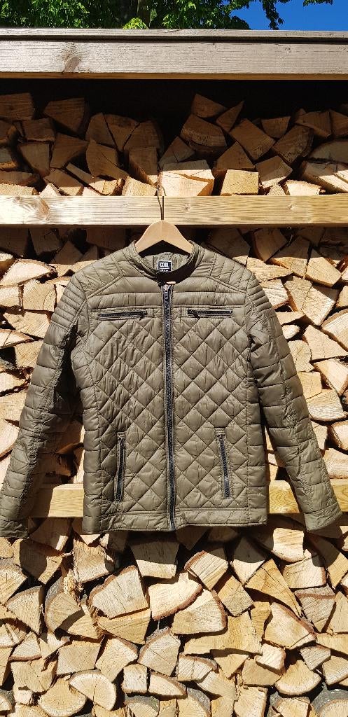 Super stoer kinderjas, maat 158/164, Coolcat, legergroen, Coolcat, Ophalen of Verzenden, Zo goed als nieuw, Jongen