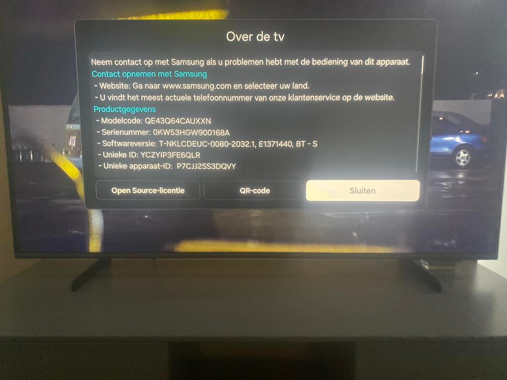 Samsung QLED 4K Smart TV QE43Q64CAUXXN, Audio, Tv en Foto, Televisies, Ophalen, QLED, 50 Hz, Zo goed als nieuw