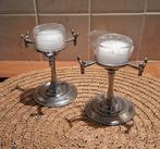 Kandelaars van tin, 't Oude Ambacht-Alpen, Ophalen of Verzenden