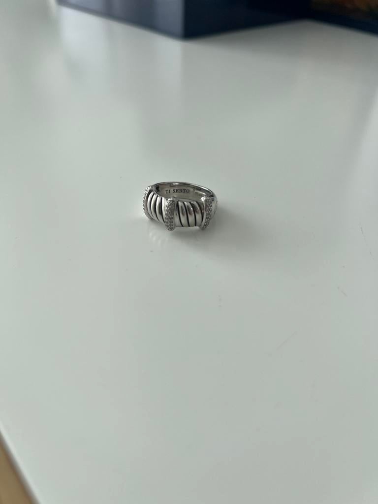 Ti Sento zilveren ring, Ophalen, Dame, Zilver, Kleiner dan 17