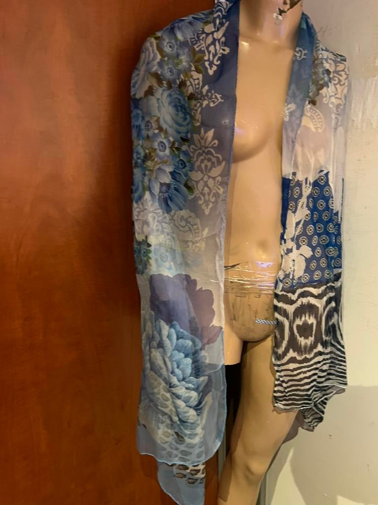 VINCENTI sjaal echt zijde zgan, G, Maat 46/48 (XL) of groter, B, Ophalen of Verzenden