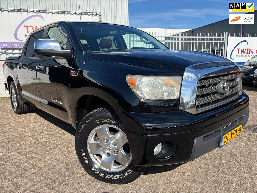 Toyota TUNDRA 5.7 V8 Double Cab Leer Navi Aut LPG G3, Auto's, Automaat, Gebruikt, Bedrijf, Origineel Nederlands