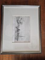 Ets Rembrandthanddruk Rembrandtmuseum, Ophalen of Verzenden