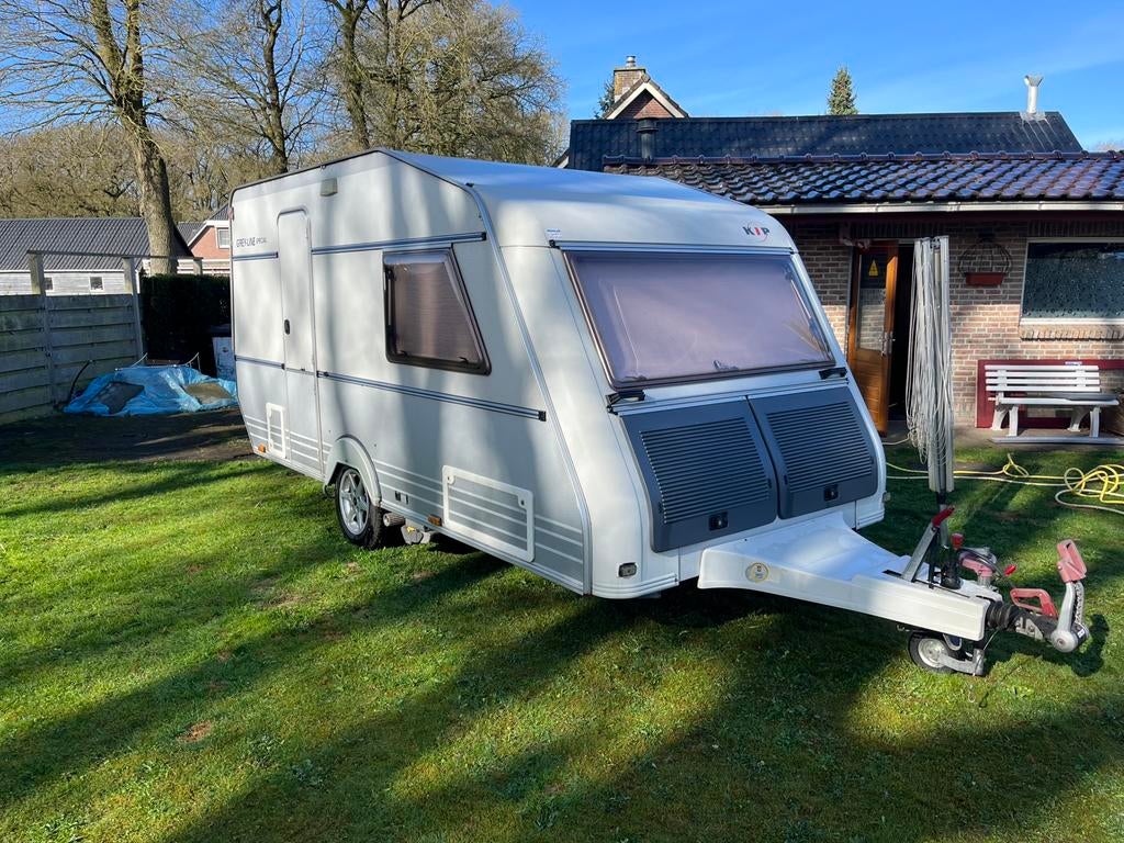 Caravan Kip grey line special met luifel 1998, Caravans en Kamperen, Ophalen, Tot en met 2