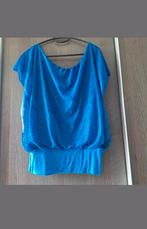 Blouse met korte mouwen, Ophalen of Verzenden, Zo goed als nieuw, Maat 46/48 (XL) of groter, Blauw