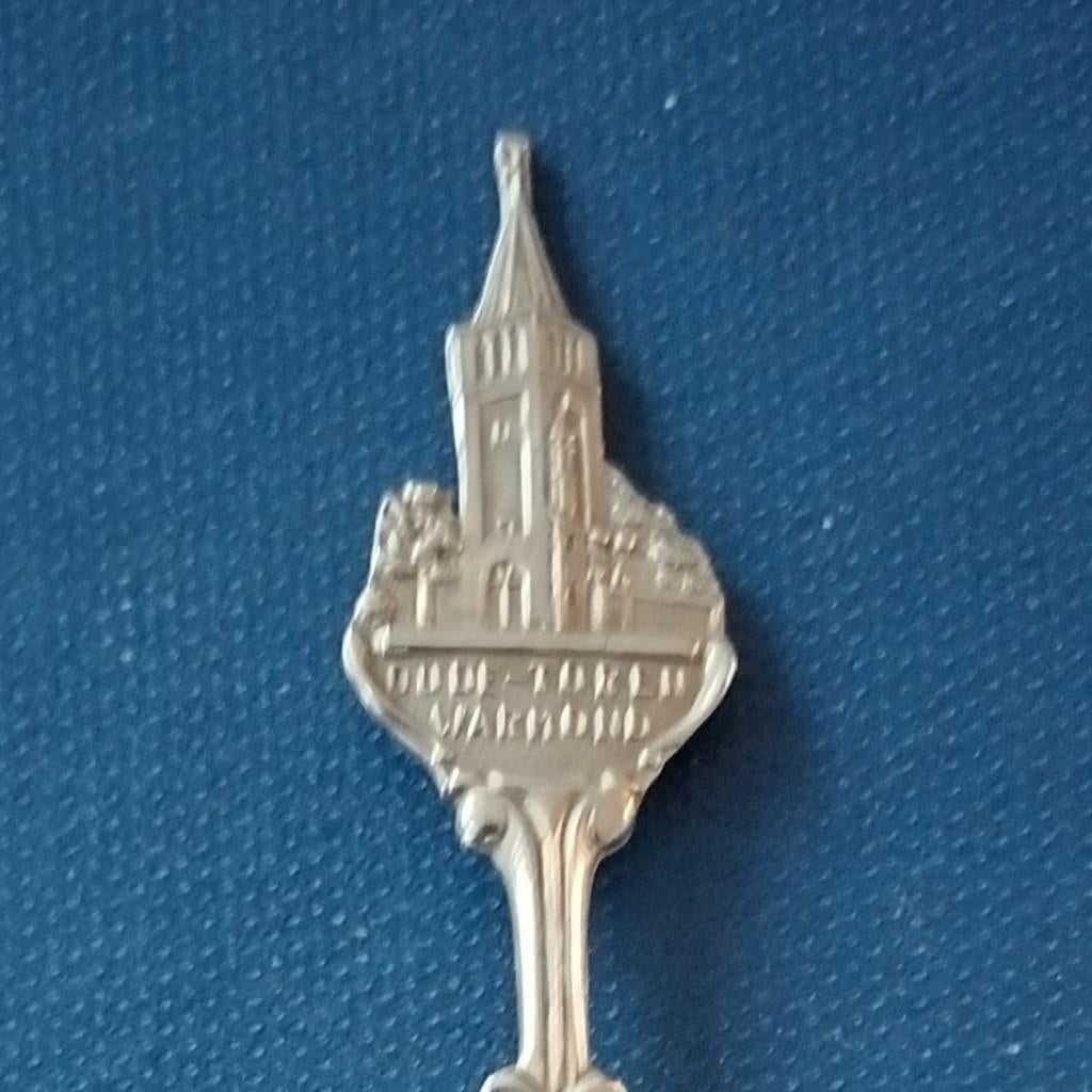 verzilverd lepeltje Oude-Toren, Warmond (W.B. 18), Antiek en Kunst, Ophalen of Verzenden