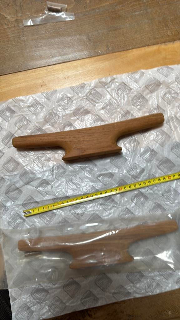 Teak bootklampen 2 stuks nieuw, Ophalen of Verzenden, Nieuw