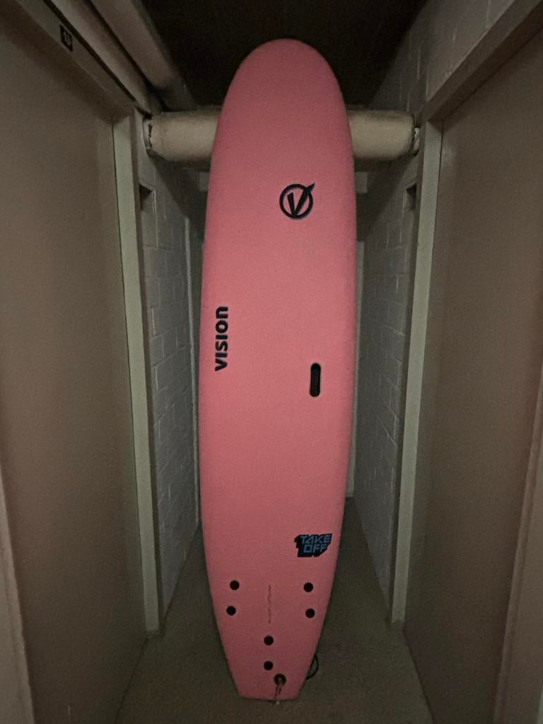 Vision surfboard, roze, Watersport en Boten, Golfsurfen, Ophalen, Gebruikt, Funboard, Met vinnen
