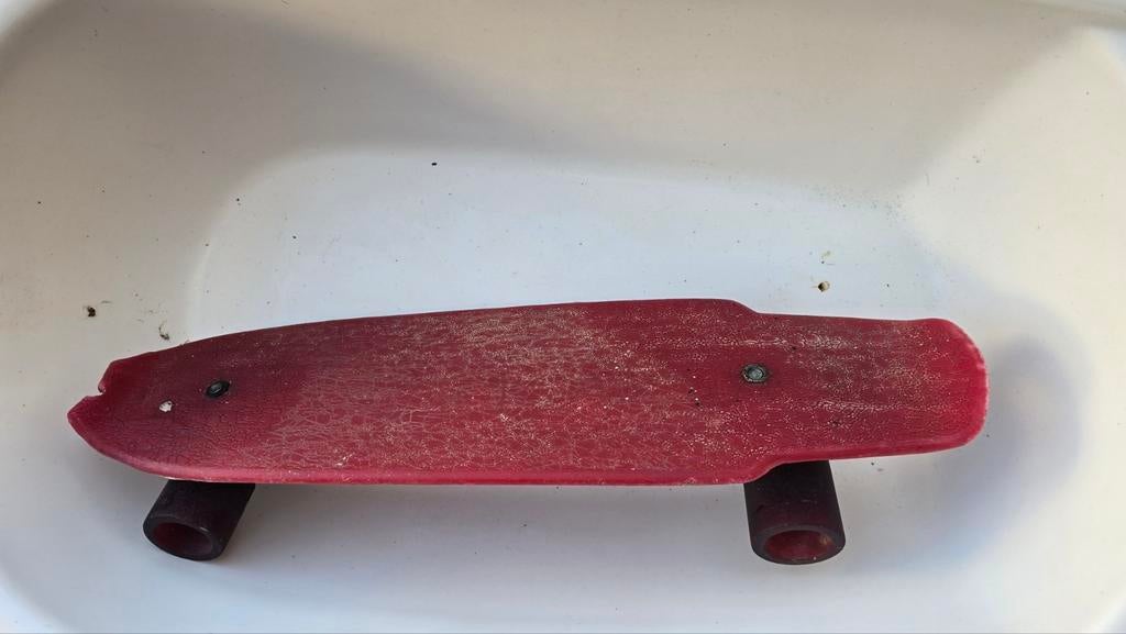 Rood Skateboard - Gebruikt, Ophalen of Verzenden, Gebruikt, Skateboard