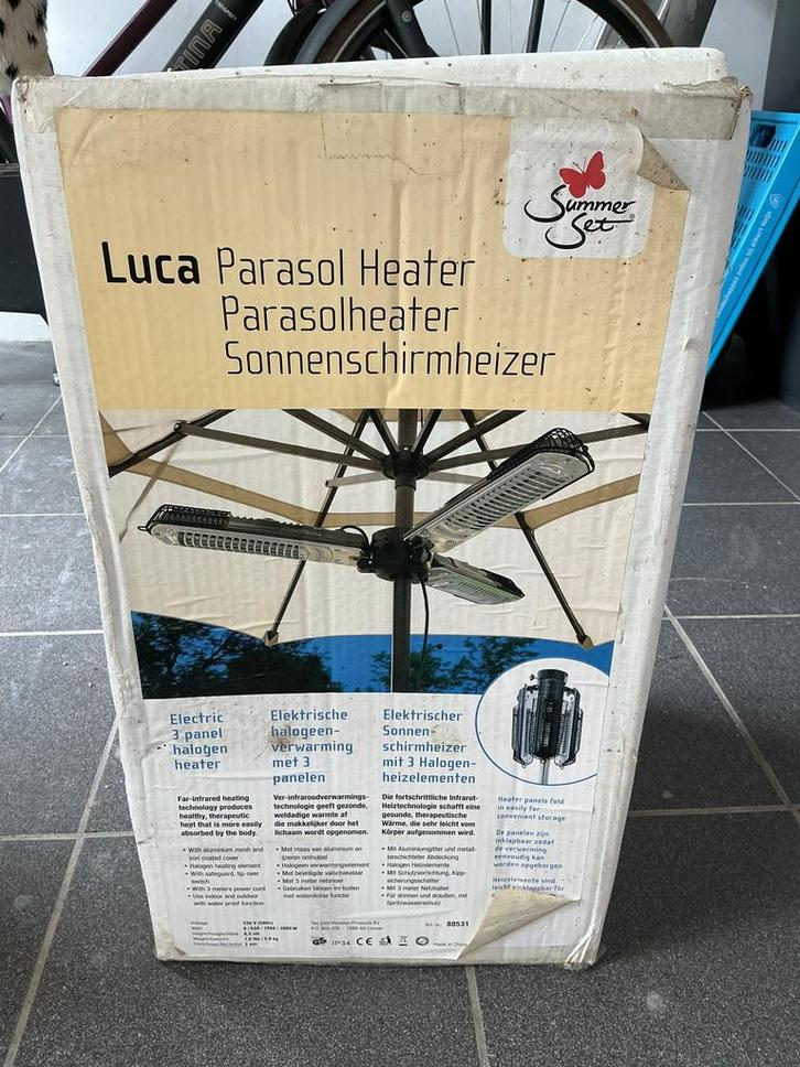 Luca Parasol Heater, Tuin en Terras, Terrasverwarmers, Nieuw, Elektrisch, Parasol, Ophalen