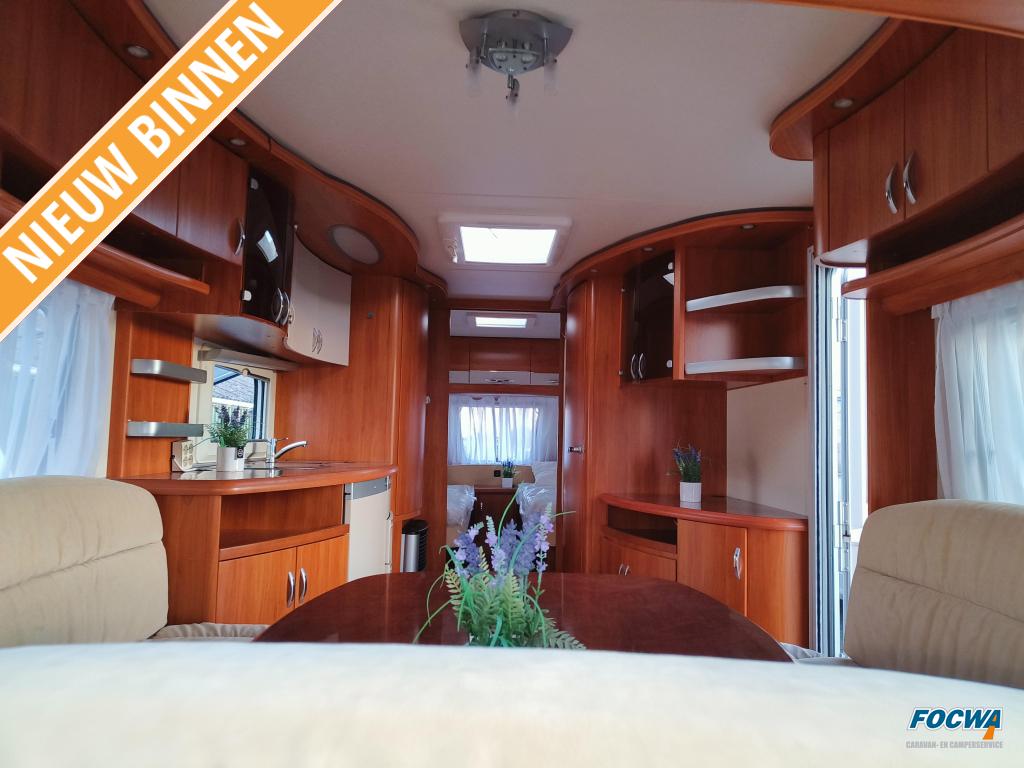 Hobby Excelsior 610 UL Mover 2 Enkele Bedden Zit, Caravans en Kamperen, Caravans, Rondzit, Hobby, Schokbreker, Bedrijf