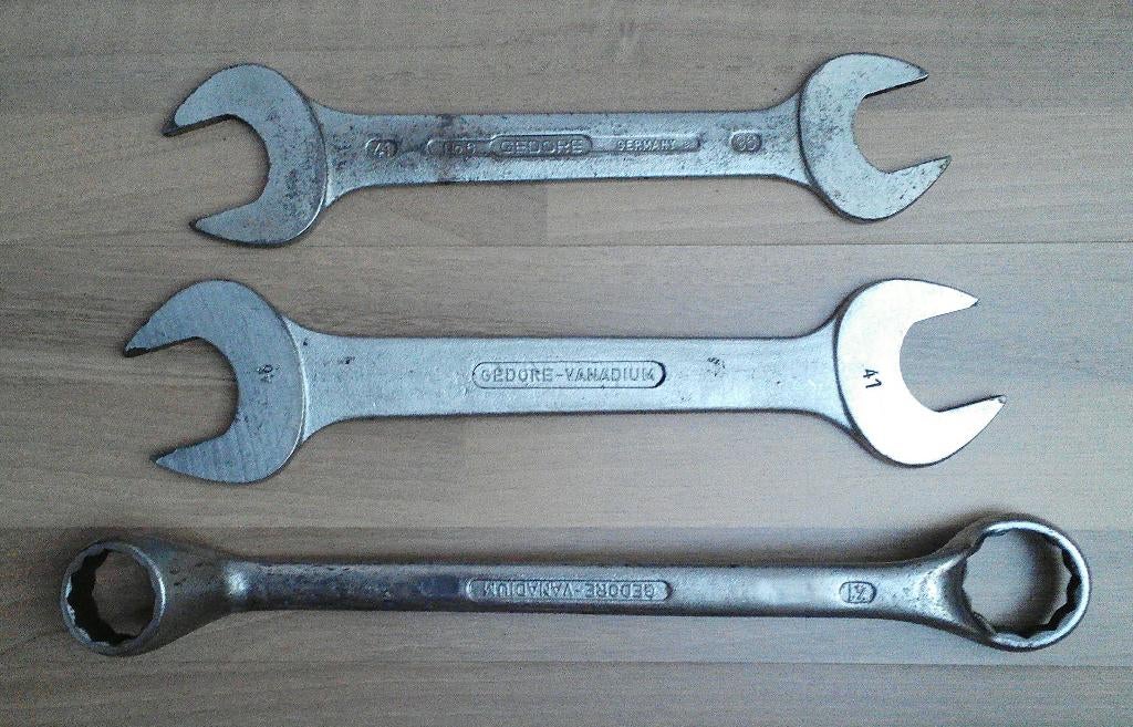 Gedore ringsleutel 36-41 en steeksleutels 36-41 & 41-46, Doe-het-zelf en Verbouw, Gereedschap | Handgereedschap, Ophalen of Verzenden