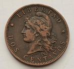 2 Centavos 1892 Argentinie Oude Antieke Munt Zuid Amerika, Ophalen of Verzenden, Zuid-Amerika