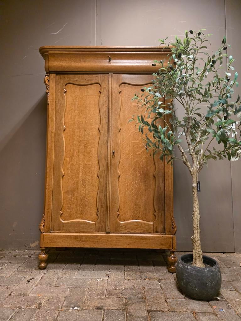 Biedermeier meidenkast kledingkast bezorgen mogelijk, Antiek en Kunst, Ophalen of Verzenden