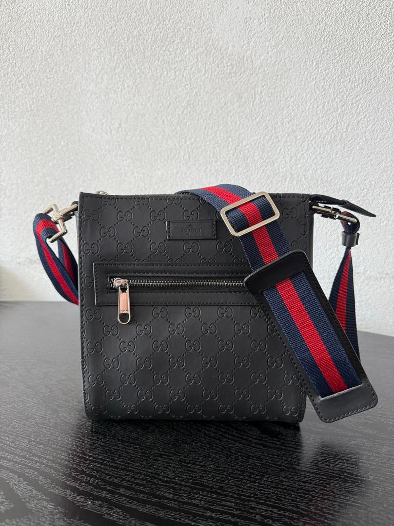 Gucci Messenger Tas, Sieraden, Tassen en Uiterlijk, Tassen | Schoudertassen, Overige merken, Zwart, Ophalen of Verzenden, Zo goed als nieuw
