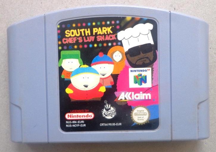 South Park Chef's Luv Shack voor de Nintendo 64, Spelcomputers en Games, Games | Nintendo 64, Gebruikt, Racen en Vliegen, 1 speler