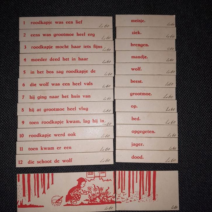 Roodkapje & Hans en Grietje sprookjespuzzel + verhaal, Antiek en Kunst, Antiek | Speelgoed, Ophalen of Verzenden