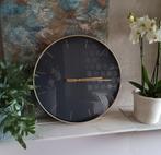 Zwart goudkleurige klok, Ophalen of Verzenden, Zo goed als nieuw, Wandklok