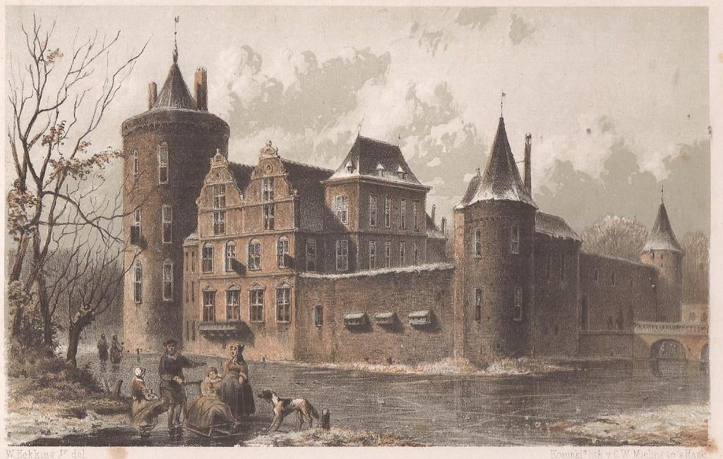 Rozendaal. Het Kasteel te Rosendaal. Rosendael Litho, 1800 - 1899, 19 cm, Architectuur, Ophalen of Verzenden