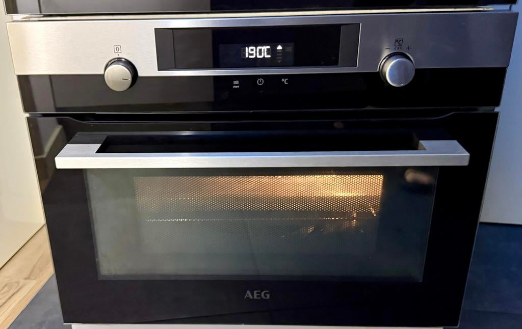AEG inbouw combi oven/magnetron KMK565000M (hele goede staat, Combimagnetron, Hete lucht, Ophalen of Verzenden, Zo goed als nieuw