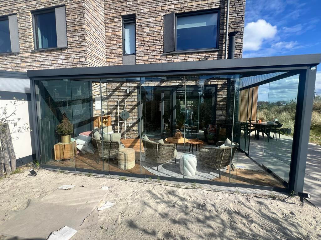 Glazen Serre aan Huis - 6x3 meter, Tuin en Terras, Ophalen, Gebruikt, 3 ramen of meer, 250 tot 500 cm