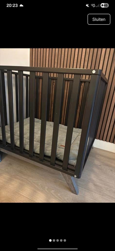 Zwarte Bopita box met boxkleed, Kinderen en Baby's, Boxen, Ophalen