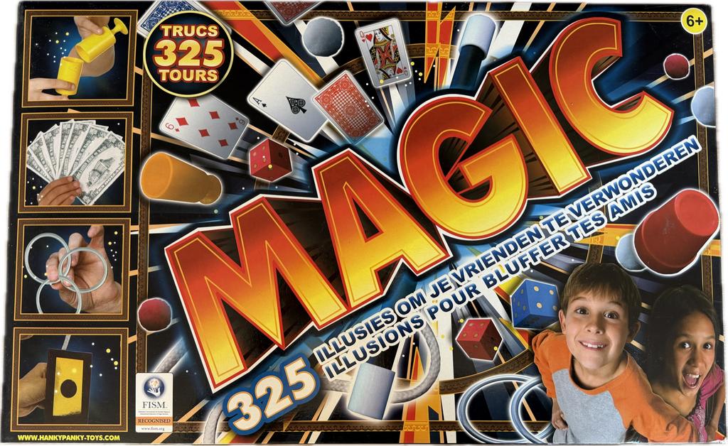 Magic goocheldoos 325 trucs, Kinderen en Baby's, Speelgoed | Overig, Gebruikt, Jongen of Meisje, Ophalen of Verzenden
