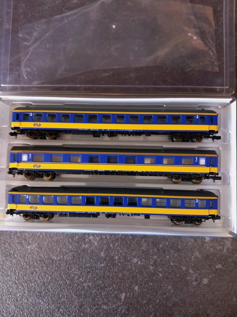 NIET GERESERVEERD minitrix ICL set nr 15547., Hobby en Vrije tijd, Gelijkstroom, Trix, Wagon, Ophalen of Verzenden