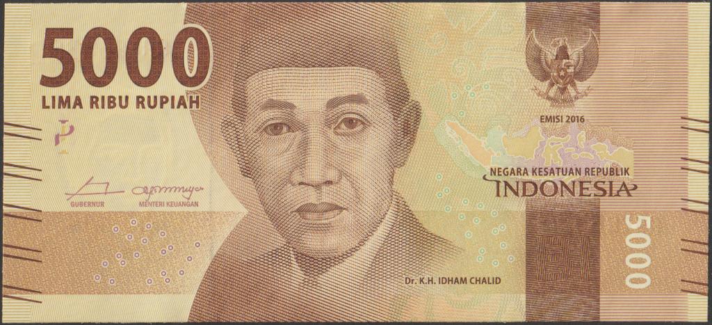 Indonesië 5000 rupiah 2016 UNC p.156a (# 150), Postzegels en Munten, Bankbiljetten | Azië, Verzenden, Zuidoost-Azië, Los biljet