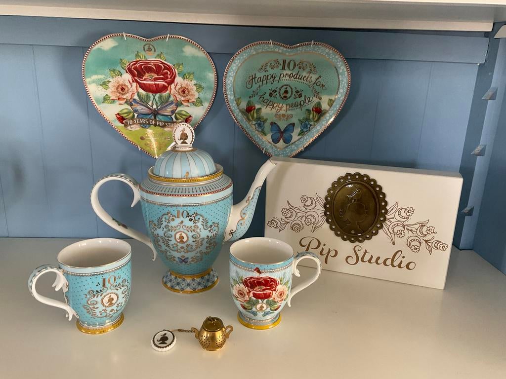 Pip Studio 10 Jaar Jubileum Servies Set - 6 Delig, Ophalen of Verzenden, Zo goed als nieuw, Overige stijlen, Porselein