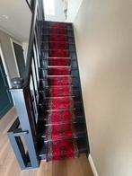 Traploper met zilverkleurige roedes voor 12 traptredes, Huis en Inrichting, Ophalen, Gebruikt, 200 cm of meer, 50 tot 100 cm