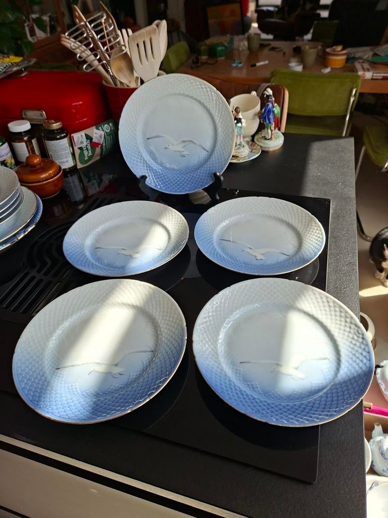 Set van 5 Royal Copenhagen Meeuwen Borden (Bing & Grondahl), Antiek en Kunst, Ophalen of Verzenden