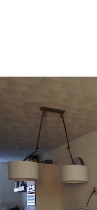 Dubbele Knikarm Lamp RVS, Ophalen of Verzenden, Gebruikt, Metaal, 75 cm of meer