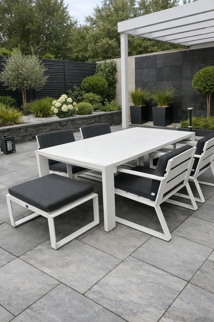 Borek Samos low dining tuinset, Ophalen, Gebruikt, Aluminium