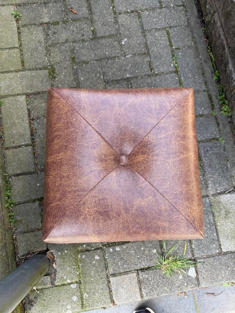 In nieuwe staat poef, Antiek, Overige materialen, Minder dan 50 cm, Vierkant