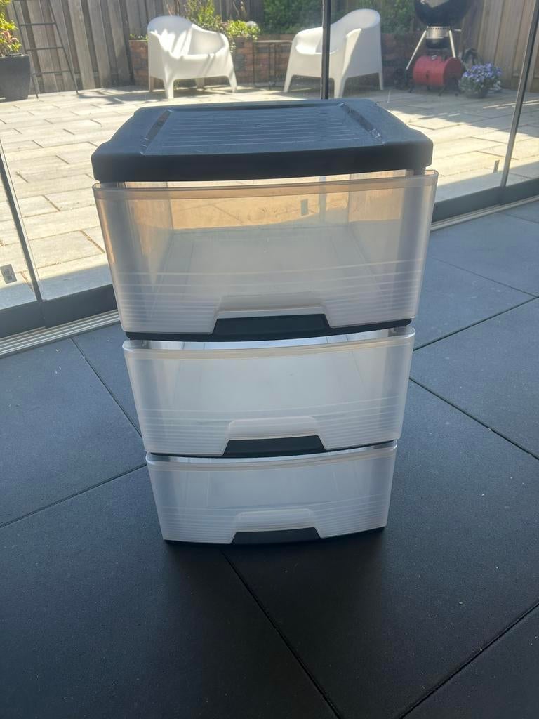 Handige Ladekast met 3 Transparante Laden, Huis en Inrichting, Kasten | Ladekasten, Ophalen, Gebruikt, 3 of 4 laden, Minder dan 100 cm