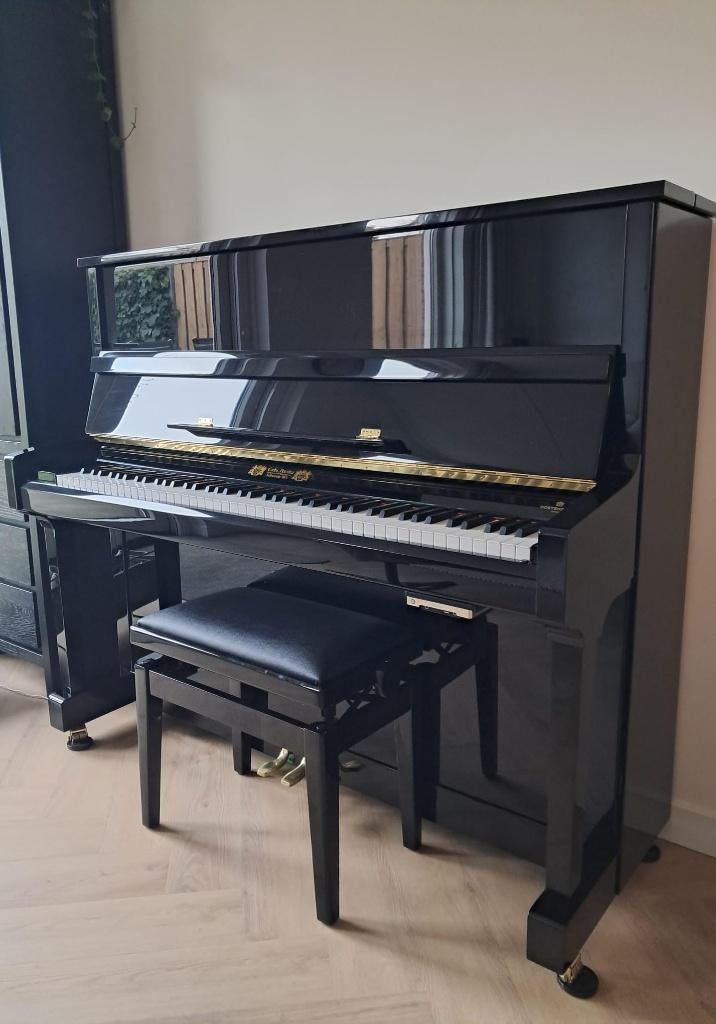 Perzina Piano PE129 met silent system, Muziek en Instrumenten, Piano's, Ophalen, Zwart, Zo goed als nieuw, Piano