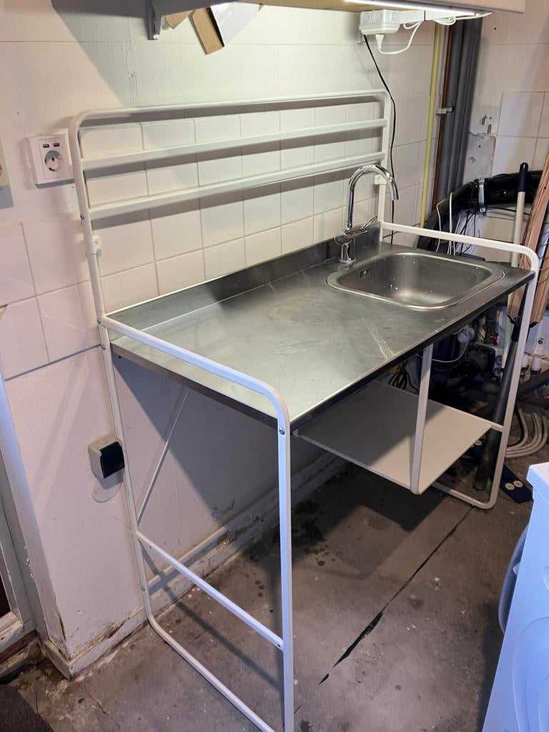 IKEA Kitchenette noodkeuken met Kraan, Ophalen, Gebruikt, Enkelwandige keuken, Grijs