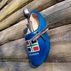 Klomp met tulp en libelle - ijzer en hout decoratie, Ophalen, Nieuw