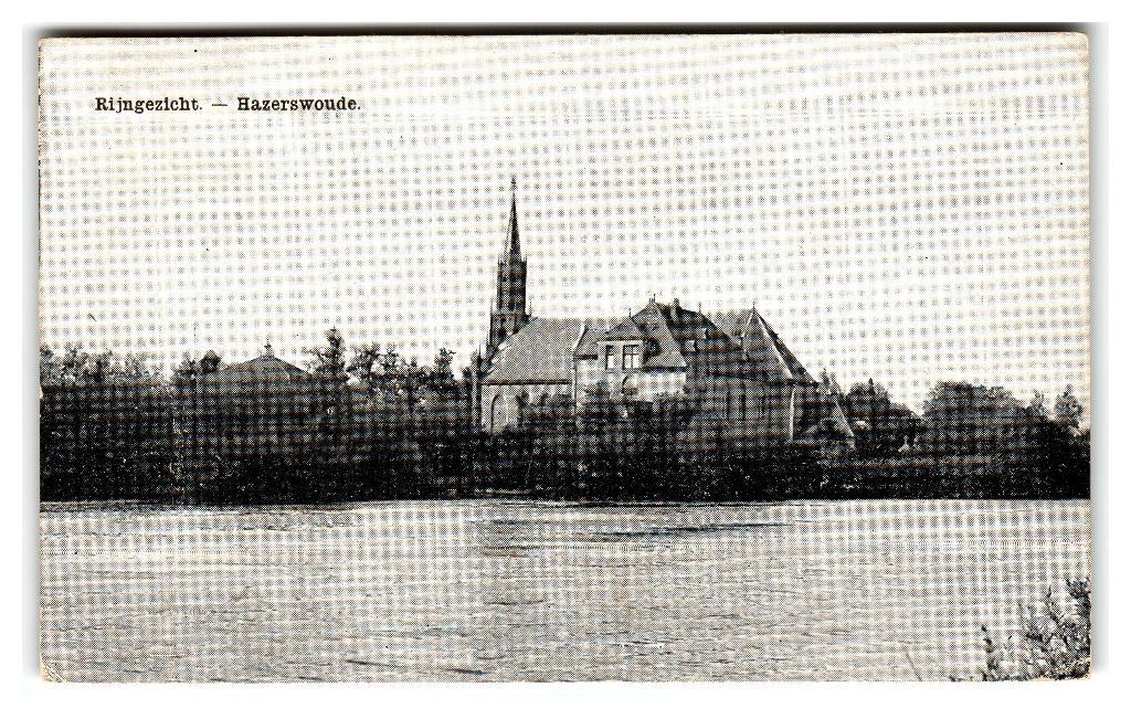 Hazerswoude, Rijngezicht, Verzenden, 1920 tot 1940, Gelopen, Zuid-Holland
