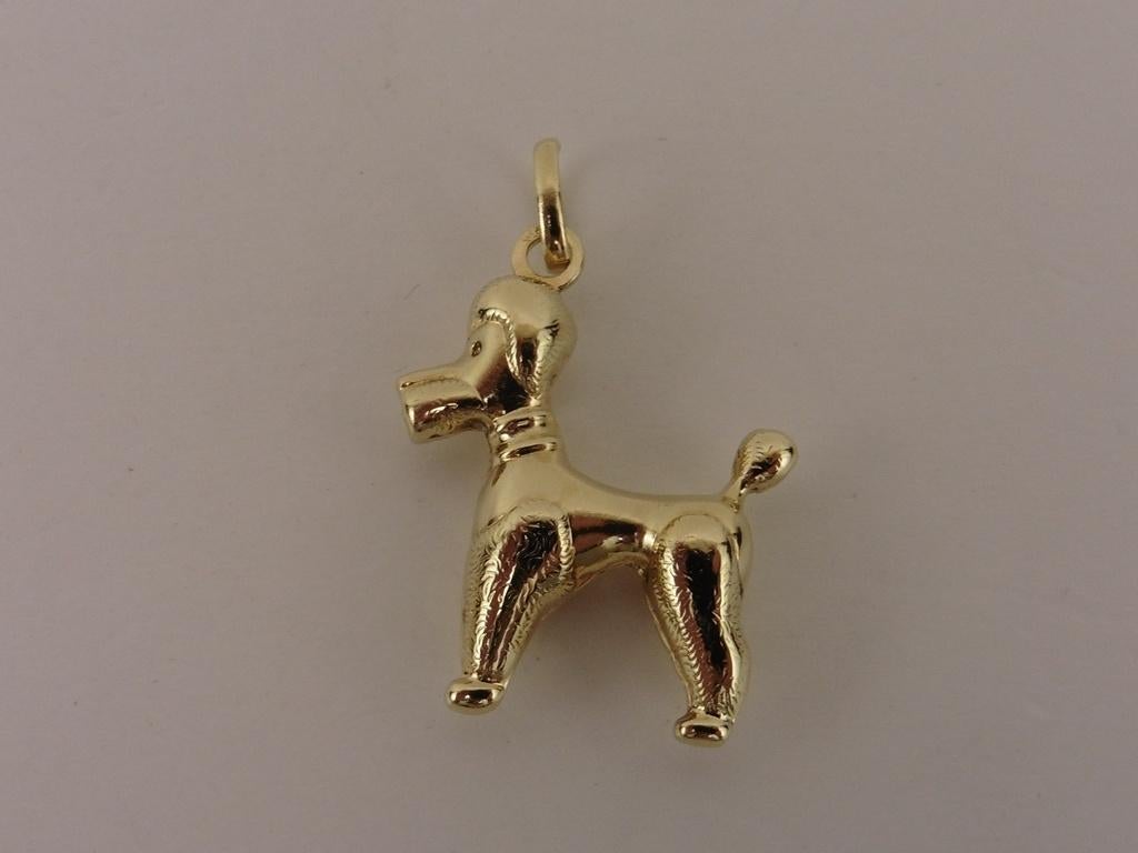 Gouden hanger poedel                                    G102, Sieraden, Tassen en Uiterlijk, Gebruikt, ., Ophalen of Verzenden