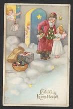 Artist Signed Hannes Petersen kerst met engel, Verzamelen, Ansichtkaarten | Themakaarten, Verzenden, 1920 tot 1940, Ongelopen