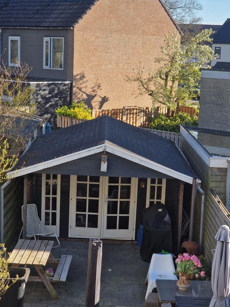 Blokhut met luifel, Ophalen, Gebruikt, 250 tot 500 cm, Blokhut