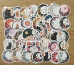 Maan, katten, astrologie stickers, Verzenden, Nieuw, Meerdere stickers