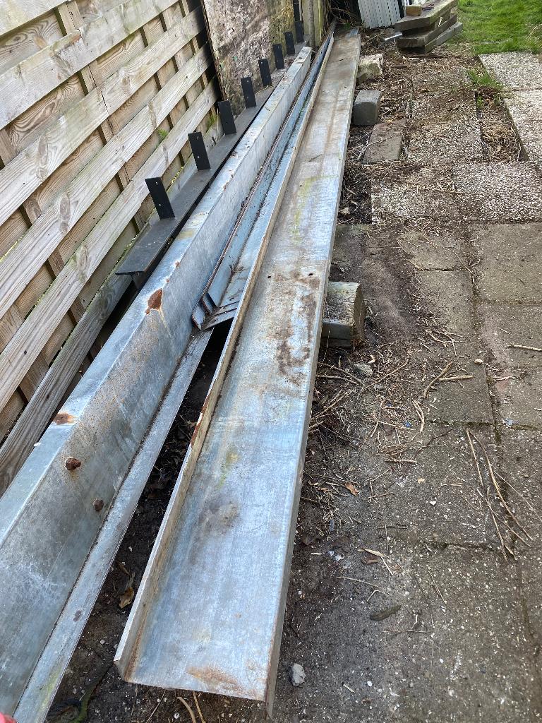 Gegalvaniseerd stalen profielen gordingen, Doe-het-zelf en Verbouw, Metalen, Ophalen, Gebruikt, IJzer